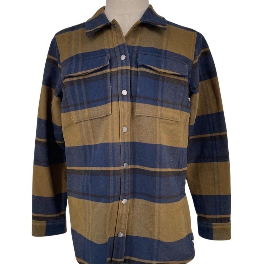 Alaskan Hardgear Men's Plaid Thick Flannel Shirt Jacket M Blue Green Long Sleeve
